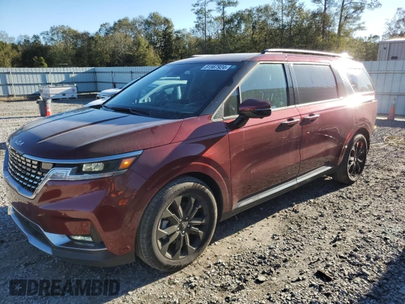 2024 Kia Carnival SX with VIN KNDNE5H3XR6338700, listed as a Copart auction lot 81567924 with 8,498 mi miles and Non Repairable. Bid and sale history available at DreamBid. Image 1.