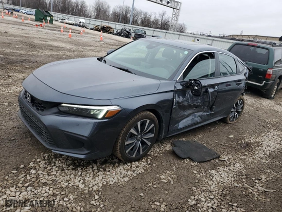 2024 Honda Civic Hatchback EX-L with VIN 19XFL1H77RE001174, listed as a Copart auction lot 44902495 with 19,311 mi miles and Salvage Title. Bid and sale history available at carsss.com. Image 1.