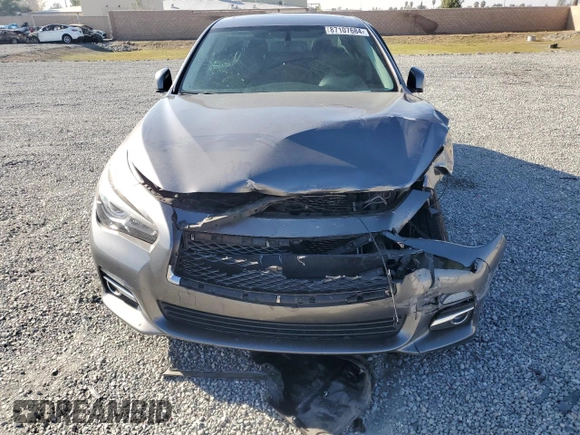 2014 Infiniti Q50 Premium with VIN JN1BV7AP3EM690697, listed as a Copart auction lot 87107684 with 82,862 mi miles and Salvage Title. Bid and sale history available at carsss.com. Image 5.
