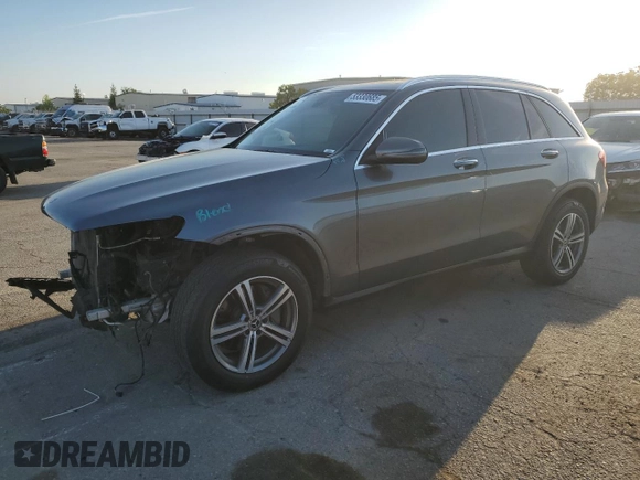 2020 Mercedes-Benz GLC 300 with VIN W1N0G8DBXLF763269, listed as a Copart auction lot 53330685 with 58,342 mi miles and Salvage title. Bid and sale history available at DreamBid. Image 1.