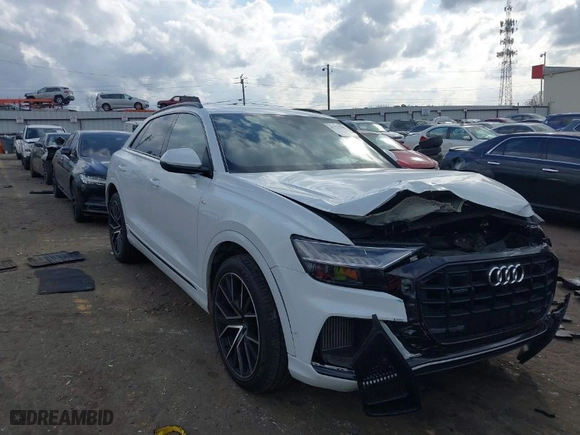 2021 Audi Q8 Prestige with VIN WA1FVAF13MD008507, listed as a IAAI auction lot 41725785 with 72,749 mi miles. Bid and sale history available at carsss.com. Image 1.