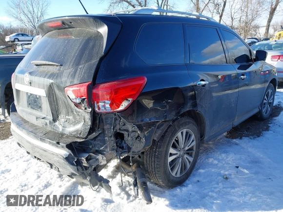 2017 Nissan Pathfinder SV z VIN 5N1DR2MN5HC629476, wystawiony jako IAAI lot #41325826 z przebiegiem 87 573 mil mil oraz . Historia ofert i sprzedaży dostępna na DreamBid. Obrazek 4.
