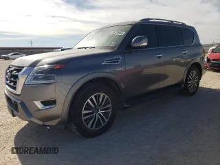 2022 Nissan Armada SL with VIN JN8AY2BD8N9676096, listed as a Copart auction lot 86125944 with 117,106 mi miles and Salvage Title. Bid and sale history available at carsss.com. Image 1.