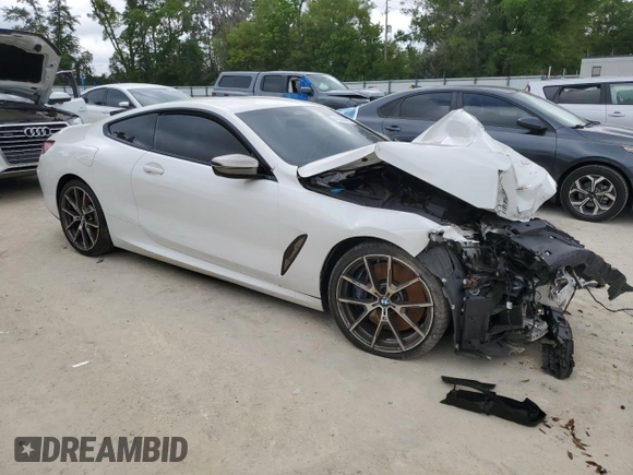 2019 BMW 8 Series M850i xDrive with VIN WBABC4C5XKBU96184, listed as a Copart auction lot 48598015 with Not Provided miles and Non Repairable. Bid and sale history available at DreamBid. Image 4.