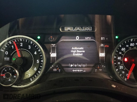 2022 Ram 2500 Laramie with VIN 3C6UR5FJ0NG236257, listed as a Copart auction lot 60559085 with 47,821 mi miles and Salvage title. Bid and sale history available at DreamBid. Image 9.