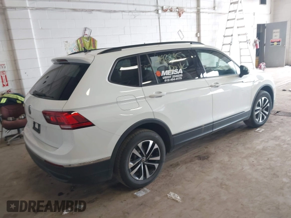 2023 Volkswagen Tiguan S with VIN 3VVRB7AX9PM036722, listed as a IAAI auction lot 41963395 with 48,168 mi miles and . Bid and sale history available at DreamBid. Image 4.