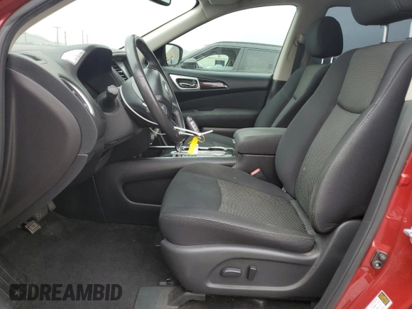 2017 Nissan Pathfinder S with VIN 5N1DR2MN9HC601356, listed as a Copart auction lot 62327685 with 111,588 mi miles and Salvage title. Bid and sale history available at DreamBid. Image 7.