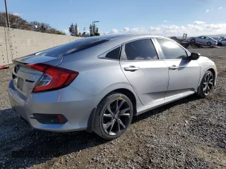 2020 Honda Civic Sedan Sport with VIN 19XFC2F85LE209319, listed as a Copart auction lot 48481385 with 58,457 mi miles and Salvage Title. Bid and sale history available at carsss.com. Image 3.