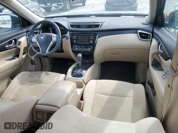 2016 Nissan Rogue S with VIN 5N1AT2MNXGC824329, listed as a Copart auction lot 54389435 with 120,464 mi miles and Salvage Title. Bid and sale history available at DreamBid. Image 8.