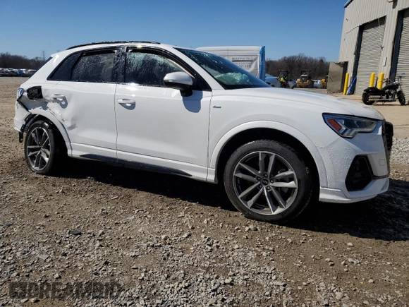 2021 Audi Q3 S line Premium Plus with VIN WA1EECF38M1041061, listed as a Copart auction lot 46298345 with 87,225 mi miles and Clean Title. Bid and sale history available at carsss.com. Image 4.
