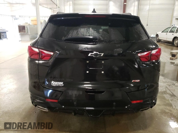 2019 Chevrolet Blazer RS with VIN 3GNKBJRS0KS608665, listed as a Copart auction lot 53233515 with 69,489 mi miles and Salvage title. Bid and sale history available at DreamBid. Image 6.