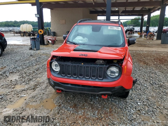 2018 Jeep Renegade Trailhawk with VIN ZACCJBCBXJPG96008, listed as a Copart auction lot 56657785 with 46,560 mi miles and Salvage title. Bid and sale history available at DreamBid. Image 5.