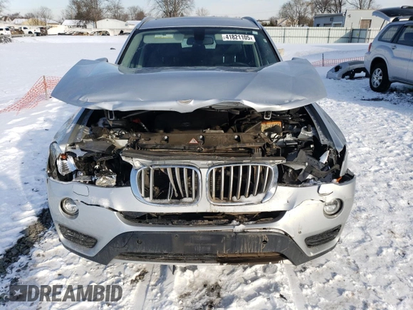 2015 BMW X3 xDrive28i with VIN 5UXWX9C51F0D50510, listed as a Copart auction lot 41821105 with 111,786 mi miles and Salvage Title. Bid and sale history available at carsss.com. Image 5.
