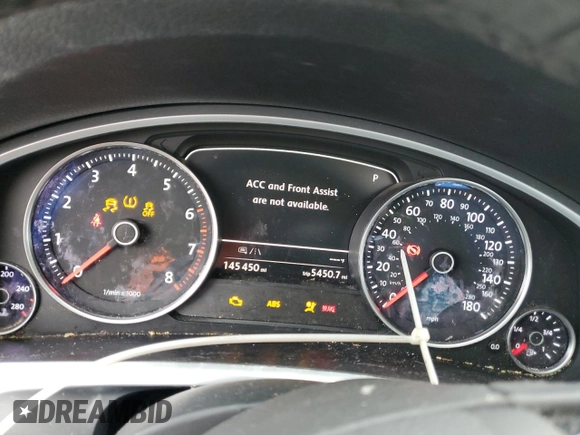 2016 Volkswagen Touareg Sport with VIN WVGEF9BP4GD011455, listed as a Copart auction lot 49734885 with 145,450 mi miles and Salvage Title. Bid and sale history available at DreamBid. Image 9.