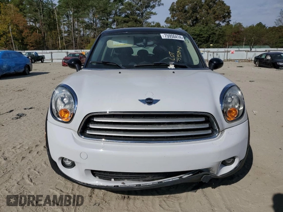 2012 MINI Countryman with VIN WMWZB3C58CWM04429, listed as a Copart auction lot 75950414 with 89,585 mi miles and Clean Title. Bid and sale history available at DreamBid. Image 5.