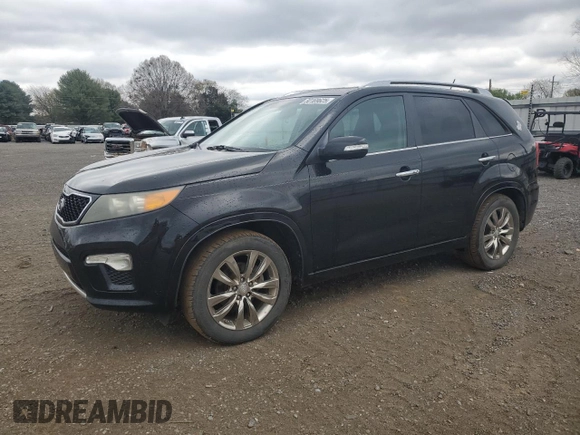 2011 Kia Sorento SX with VIN 5XYKW4A21BG093414, listed as a Copart auction lot 50169625 with 166,855 mi miles and Salvage Title. Bid and sale history available at carsss.com. Image 1.