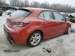 2019 Toyota Corolla Hatchback SE with VIN JTNK4RBE9K3043422, listed as a Copart auction lot 45981015 with 90,124 mi miles and Salvage Title. Bid and sale history available at carsss.com. Image 3.