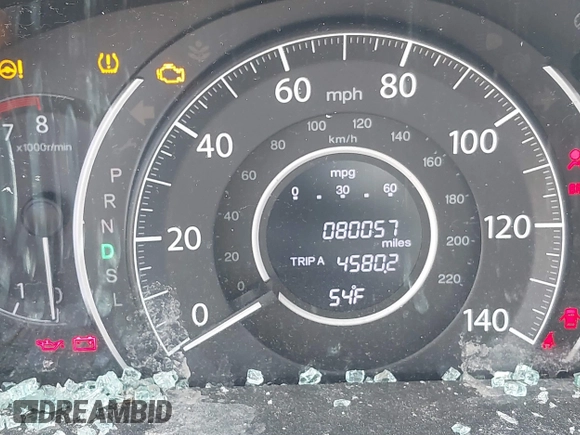 2015 Honda CR-V EX-L with VIN 2HKRM3H77FH545137, listed as a IAAI auction lot 41913116 with 80,057 mi miles. Bid and sale history available at carsss.com. Image 7.
