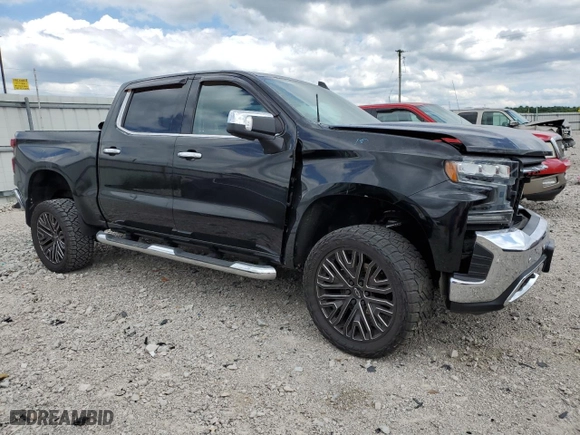 2019 Chevrolet Silverado 1500 LTZ with VIN 1GCUYGEL7KZ124884, listed as a Copart auction lot 58082934 with 124,904 mi miles and Salvage Title. Bid and sale history available at carsss.com. Image 4.