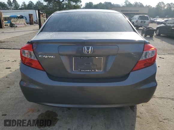 2012 Honda Civic EX with VIN 19XFB2F87CE052413, listed as a Copart auction lot 46215765 with 128,207 mi miles and Salvage Title. Bid and sale history available at DreamBid. Image 6.