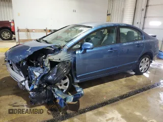 2008 Honda Civic LX with VIN 2HGFA16518H535542, listed as a Copart auction lot 45506495 with 58,148 mi miles and Salvage Title. Bid and sale history available at DreamBid. Image 1.