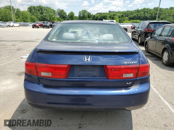 2005 Honda Accord LX with VIN 1HGCM56405A153344, listed as a Copart auction lot 63668715 with 118,180 mi miles and Salvage title. Bid and sale history available at DreamBid. Image 6.