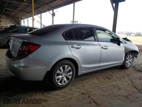 2012 Honda Civic LX z VIN 2HGFB2F59CH580899, wystawiony jako Copart lot #59803775 z przebiegiem 96 323 mil mil oraz Szkoda całkowita • Salvage title. Historia ofert i sprzedaży dostępna na DreamBid. Obrazek 3.