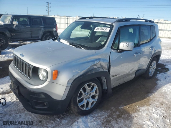 2015 Jeep Renegade Latitude with VIN ZACCJABT0FPB56314, listed as a Copart auction lot 44226495 with 84,341 mi miles and Salvage Title. Bid and sale history available at carsss.com. Image 1.