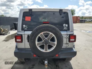 2018 Jeep Wrangler Unlimited Sahara z VIN 1C4HJXEG7JW115319, wystawiony jako Copart lot #56717765 z przebiegiem 53 633 mil mil oraz Szkoda całkowita • Salvage title. Historia ofert i sprzedaży dostępna na DreamBid. Obrazek 6.