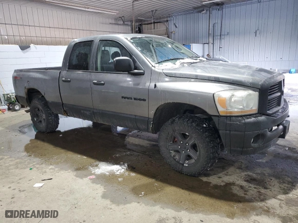 2006 Dodge Ram 1500 SLT with VIN 1D7HU18N76S555737, listed as a Copart auction lot 89004385 with 164,382 mi miles and Salvage Title. Bid and sale history available at carsss.com. Image 4.
