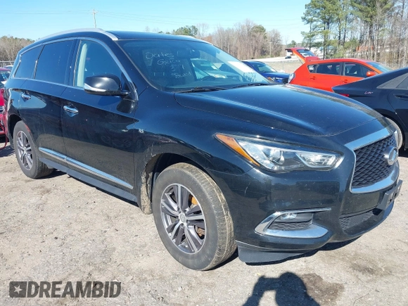 2018 Infiniti QX60 with VIN 5N1DL0MM1JC532827, listed as a IAAI auction lot 41853843 with 144,527 mi miles. Bid and sale history available at carsss.com. Image 1.