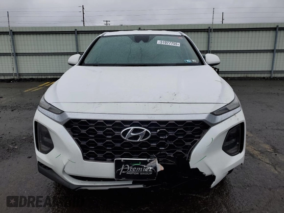 2019 Hyundai Santa Fe SE with VIN 5NMS2CADXKH003674, listed as a Copart auction lot 51977755 with 97,735 mi miles and Salvage Title. Bid and sale history available at carsss.com. Image 5.