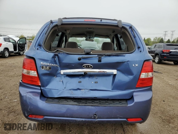 2007 Kia Sorento EX z VIN KNDJC736X75722318, wystawiony jako Copart lot #55295075 z przebiegiem 156 188 mil mil oraz Szkoda całkowita • Salvage title. Historia ofert i sprzedaży dostępna na DreamBid. Obrazek 6.