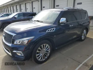 2015 Infiniti QX80 z VIN JN8AZ2NE2F9080582, wystawiony jako Copart lot #53046475 z przebiegiem 172 209 mil mil oraz Szkody całkowita. Historia ofert i sprzedaży dostępna na DreamBid. Obrazek 1.