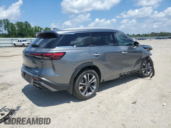 2023 Infiniti QX60 Luxe z VIN 5N1DL1FS1PC361586, wystawiony jako Copart lot #57611024 z przebiegiem 12 507 mil mil oraz Szkoda całkowita • Salvage title. Historia ofert i sprzedaży dostępna na DreamBid. Obrazek 3.