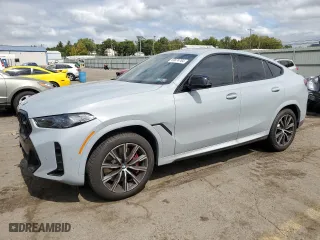 2025 BMW X6 M60i with VIN 5UX43EX06S9W68023, listed as a Copart auction lot 69874764 with 3,789 mi miles and Salvage Title. Bid and sale history available at carsss.com. Image 1.