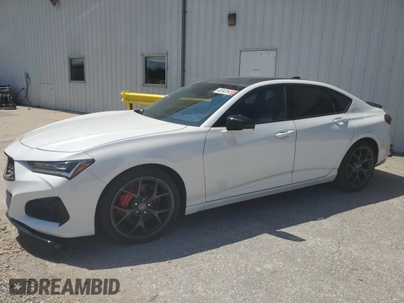 2022 Acura TLX Type S with VIN IA046313, listed as a Copart auction lot 45343545 with 8,105 mi miles and Salvage title. Bid and sale history available at DreamBid. Image 1.