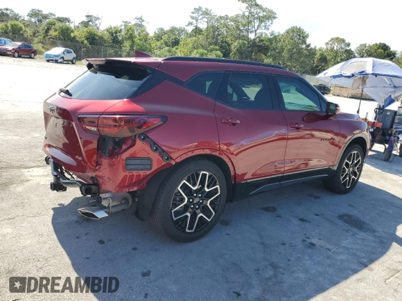 2025 Chevrolet Blazer RS with VIN 3GNKBERS3SS103775, listed as a Copart auction lot 61497805 with 16,242 mi miles and Salvage title. Bid and sale history available at DreamBid. Image 3.