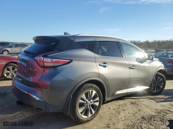 2017 Nissan Murano SL with VIN 5N1AZ2MH6HN163879, listed as a Copart auction lot 80060114 with 96,548 mi miles and Salvage Title. Bid and sale history available at carsss.com. Image 3.