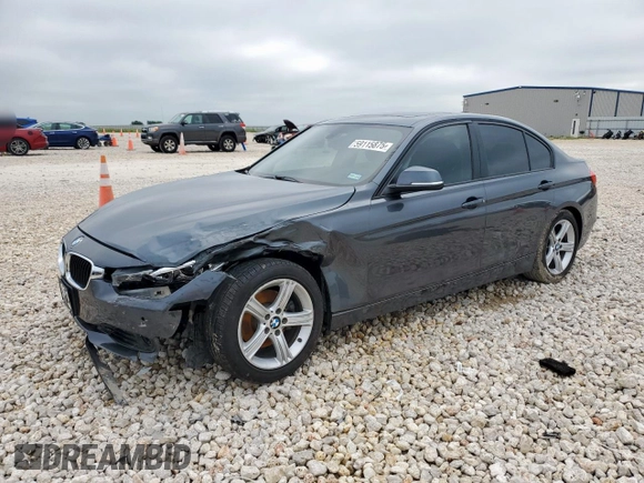 2015 BMW 3 Series 328i z VIN WBA3A5G55FNS86185, wystawiony jako Copart lot #59115875 z przebiegiem Nie podano mil oraz Szkoda całkowita • Salvage title. Historia ofert i sprzedaży dostępna na DreamBid. Obrazek 1.