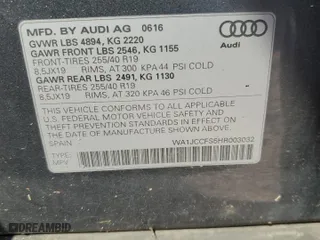2017 Audi Q3 Premium Plus with VIN WA1JCCFS5HR003032, listed as a Copart auction lot 50630235 with 71,983 mi miles and Salvage Title. Bid and sale history available at carsss.com. Image 14.