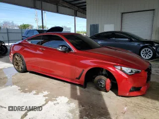 2022 Infiniti Q60 Red Sport 400 with VIN JN1FV7LK7NM660198, listed as a Copart auction lot 74916234 with 33,371 mi miles and Salvage title. Bid and sale history available at DreamBid. Image 4.