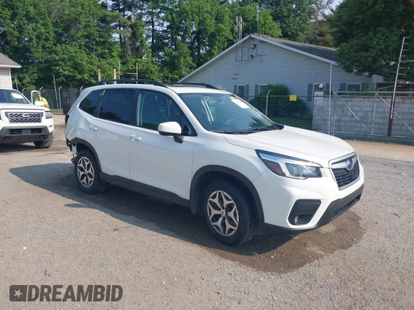 2021 Subaru Forester Premium with VIN JF2SKAJC9MH496376, listed as a IAAI auction lot 42491525 with 25,276 mi miles and . Bid and sale history available at DreamBid. Image 1.