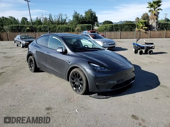 2025 Tesla Model Y Long Range with VIN 7SAYGDEE4SF272942, listed as a Copart auction lot 45817885 with 2,308 mi miles and Salvage Title. Bid and sale history available at DreamBid. Image 11.