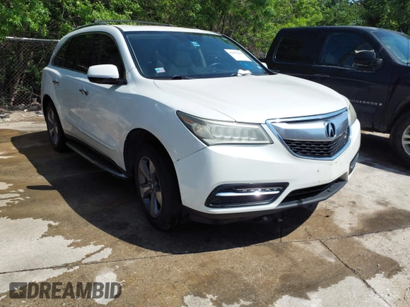 2014 Acura MDX with VIN 5FRYD4H23EB006953, listed as a IAAI auction lot 42037434 with 167,334 mi miles. Bid and sale history available at carsss.com. Image 1.