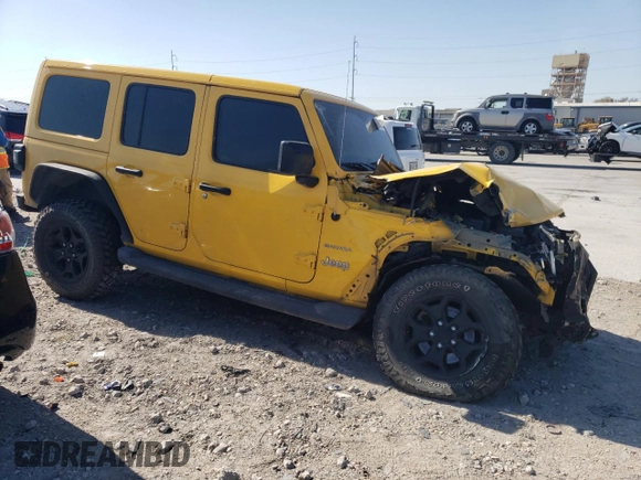 2019 Jeep Wrangler Unlimited Sahara with VIN 1C4HJXEN9KW507069, listed as a Copart auction lot 48542065 with 143,457 mi miles and Salvage title. Bid and sale history available at DreamBid. Image 4.