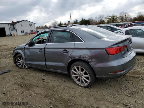 2015 Audi A3 2.0T Premium Plus with VIN WAUEFGFF7F1133637, listed as a Copart auction lot 50664065 with 0 mi miles and Salvage Title. Bid and sale history available at carsss.com. Image 2.