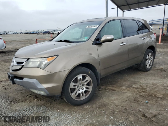 2009 Acura MDX with VIN 2HNYD28259H517953, listed as a Copart auction lot 49262785 with 164,431 mi miles and Salvage Title. Bid and sale history available at carsss.com. Image 1.