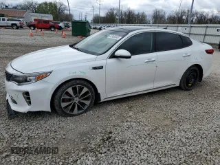 2016 Kia Optima SXL Turbo with VIN 5XXGV4L20GG037840, listed as a Copart auction lot 52806045 with 117,414 mi miles and Salvage title. Bid and sale history available at DreamBid. Image 1.