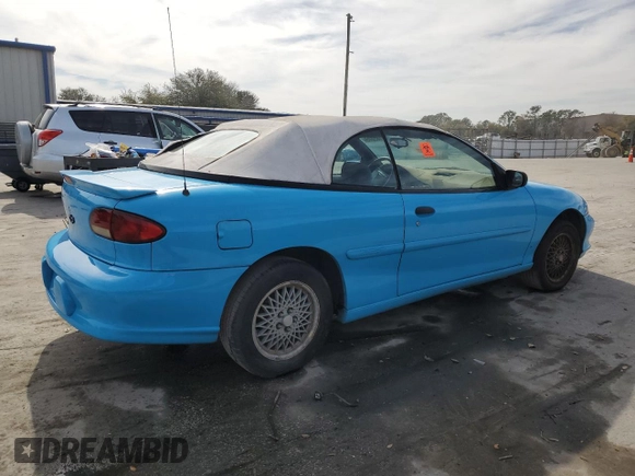 1999 Chevrolet Cavalier Z24 with VIN 4G1JF32TXXB900180, listed as a Copart auction lot 89165605 with 144,744 mi miles and Salvage Title. Bid and sale history available at carsss.com. Image 3.